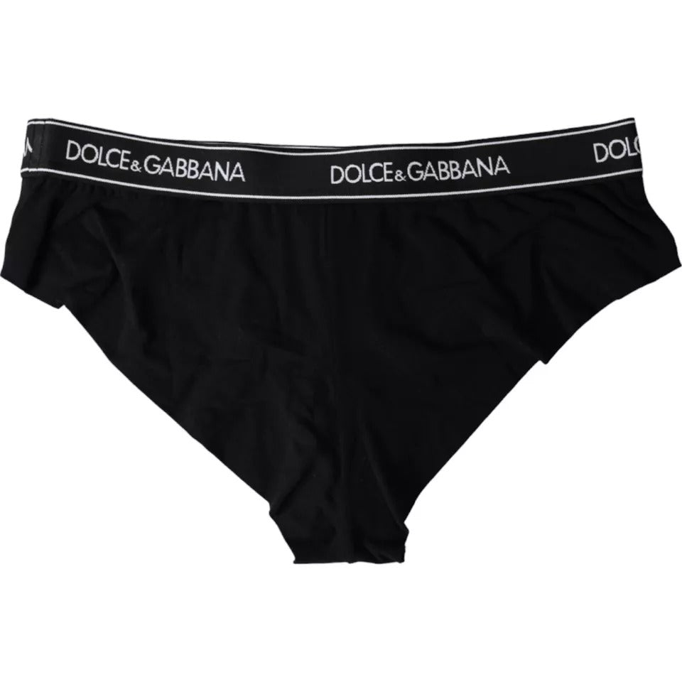  - Black Modal Stretch Branded Logo Underwear