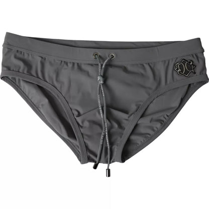  - Dark Gray DG Logo Beachwear Brief Swimwear Men