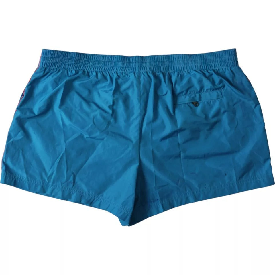  - Turquoise DG Logo Beachwear Shorts Swimwear Men