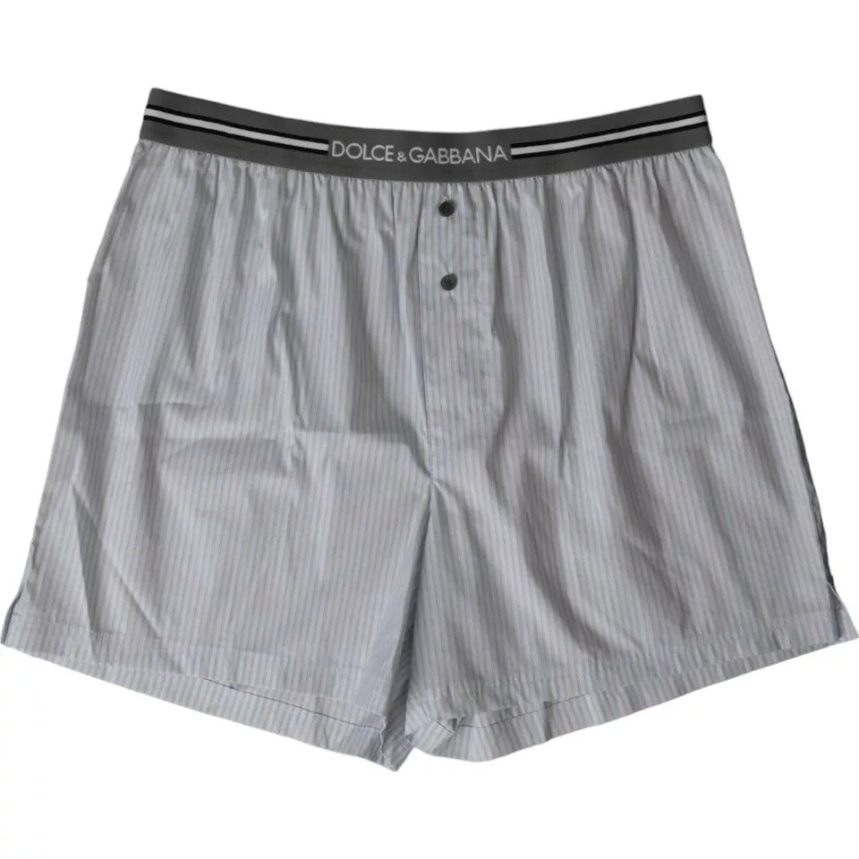  - Gray Stripes Cotton Blend Boxer Shorts Underwear