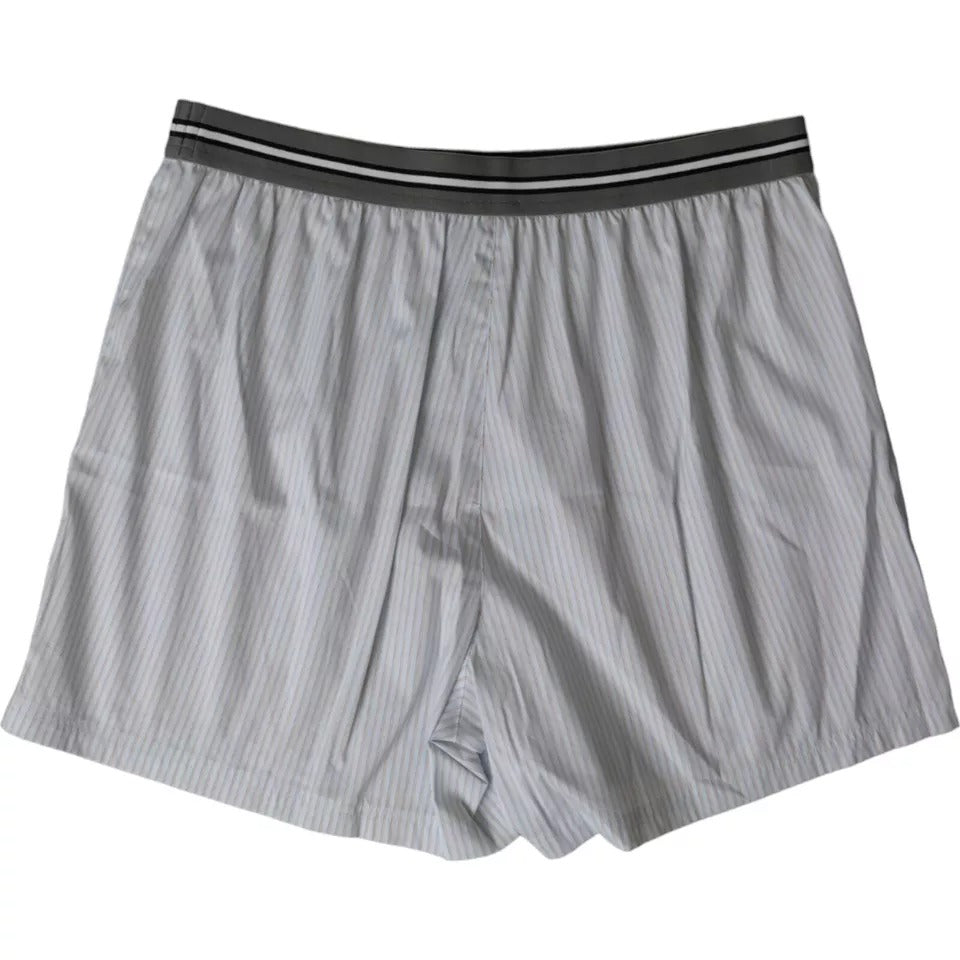  - Gray Stripes Cotton Blend Boxer Shorts Underwear