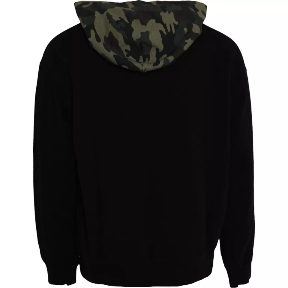  - Black Camouflage Hooded Sweatshirt Sweater