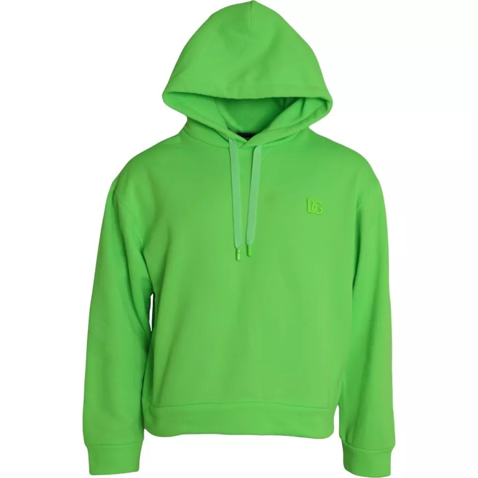  - Green Logo Hooded Pullover Sweatshirt Sweater