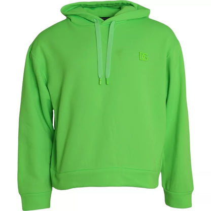  - Green Logo Hooded Pullover Sweatshirt Sweater