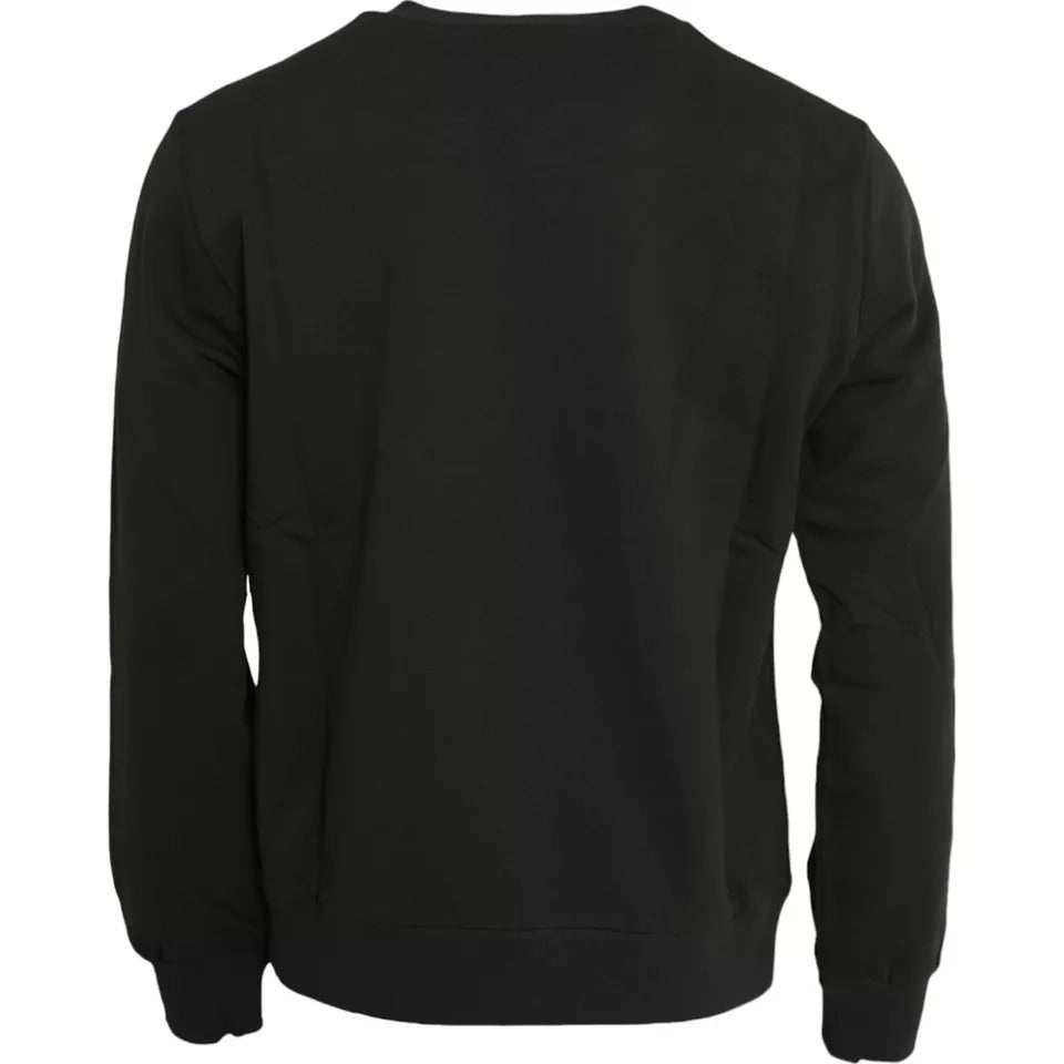 Gray Logo Cotton Crew Neck Pullover Sweater - The Luxe Alliance