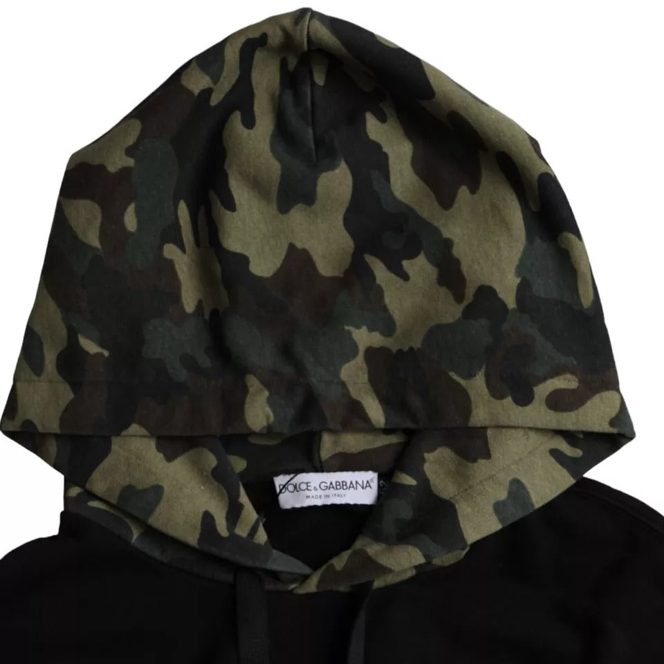  - Black Camouflage Hooded Sweatshirt Sweater