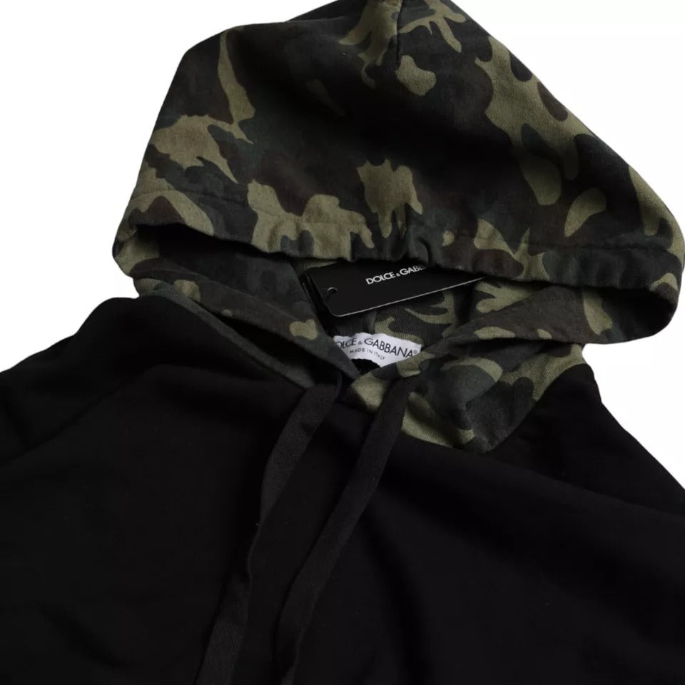  - Black Camouflage Hooded Sweatshirt Sweater