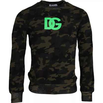  - Black Camouflage Crew Neck Pullover Sweater