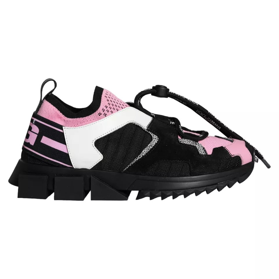 Black Pink Mesh Sorrento Trekking Sneakers Shoes - The Luxe Alliance