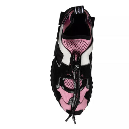 Black Pink Mesh Sorrento Trekking Sneakers Shoes - The Luxe Alliance