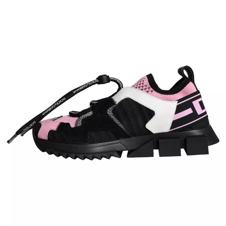 Black Pink Mesh Sorrento Trekking Sneakers Shoes - The Luxe Alliance