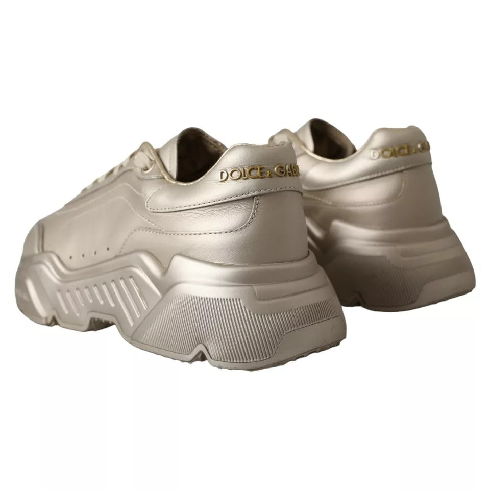  - Gold Leather Daymaster Low Top Sneakers Shoes