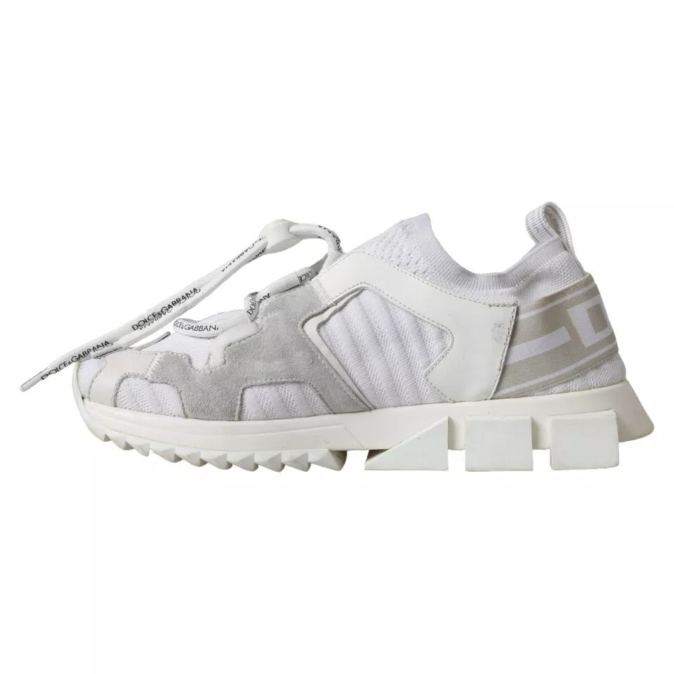 White Mesh Sorrento Trekking Sneakers Shoes