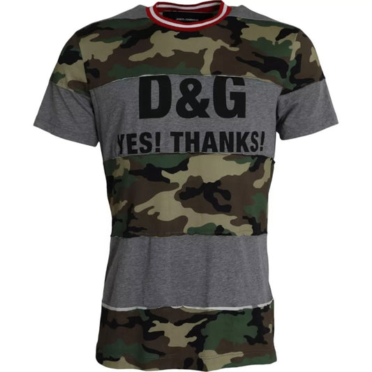  - Multicolor Camouflage Cotton Crew Neck Men T-shirt