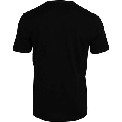 Dolce & Gabbana Black Cotton Round Neck Short Sleeve Men T-shirt