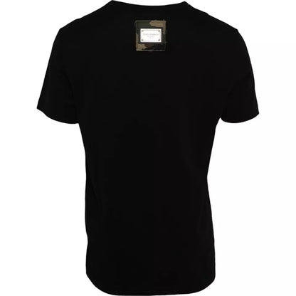 Black Camouflage Cotton Short Sleeve T-shirt - The Luxe Alliance