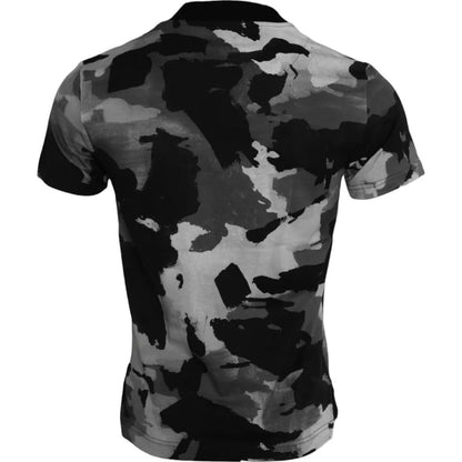 Multicolor Camouflage Cotton Crewneck T-shirt - The Luxe Alliance