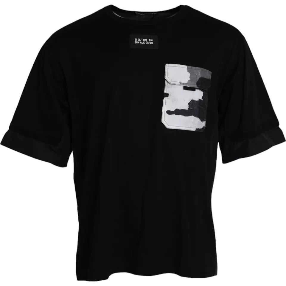 Black Cotton Pocket Short Sleeves Men T-shirt - The Luxe Alliance