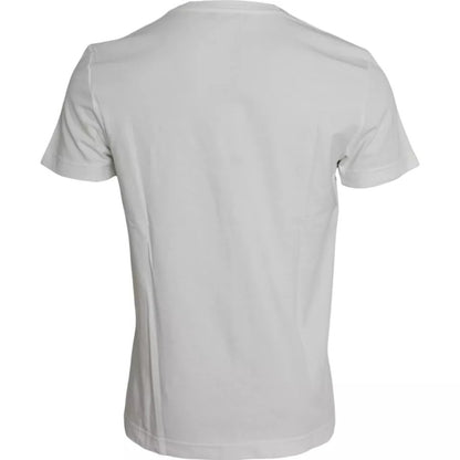 White Bandana Print Cotton Short Sleeves Men T-shirt - The Luxe Alliance