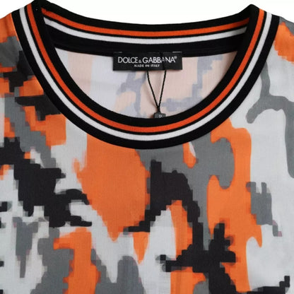 Multicolor Camouflage Cotton Crew Neck Men T-shirt - The Luxe Alliance