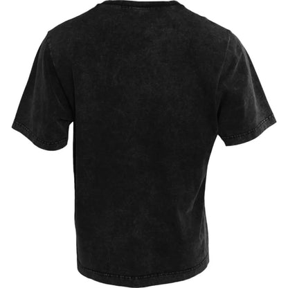 Black Logo Print Cotton Crewneck Men T-shirt - The Luxe Alliance