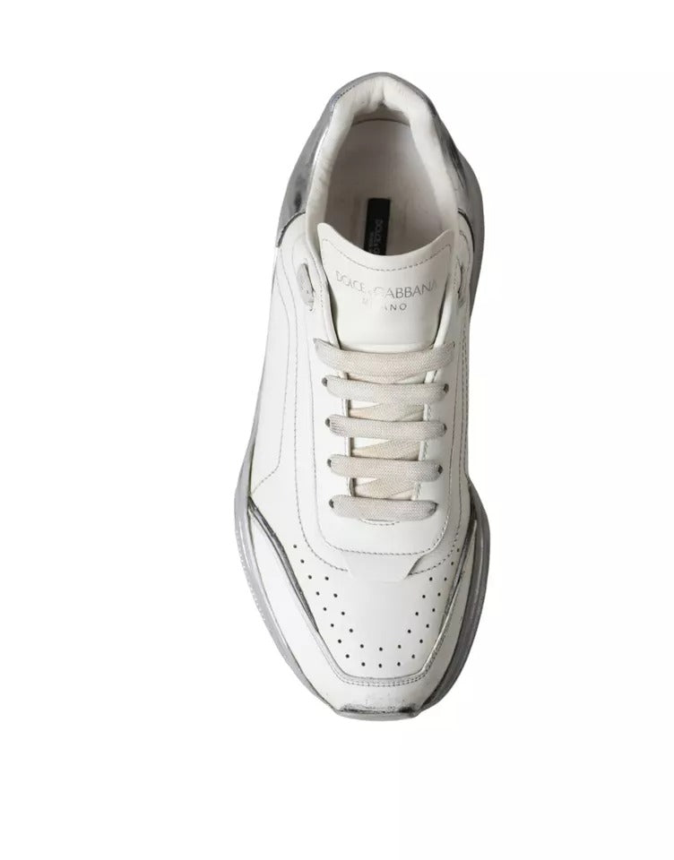 White Silver Daymaster Low Top Sneakers Shoes - The Luxe Alliance