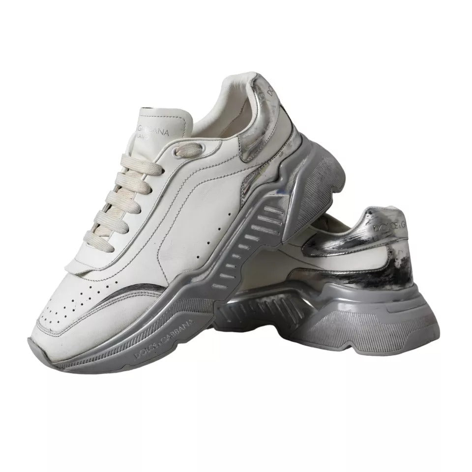 White Silver Daymaster Low Top Sneakers Shoes - The Luxe Alliance