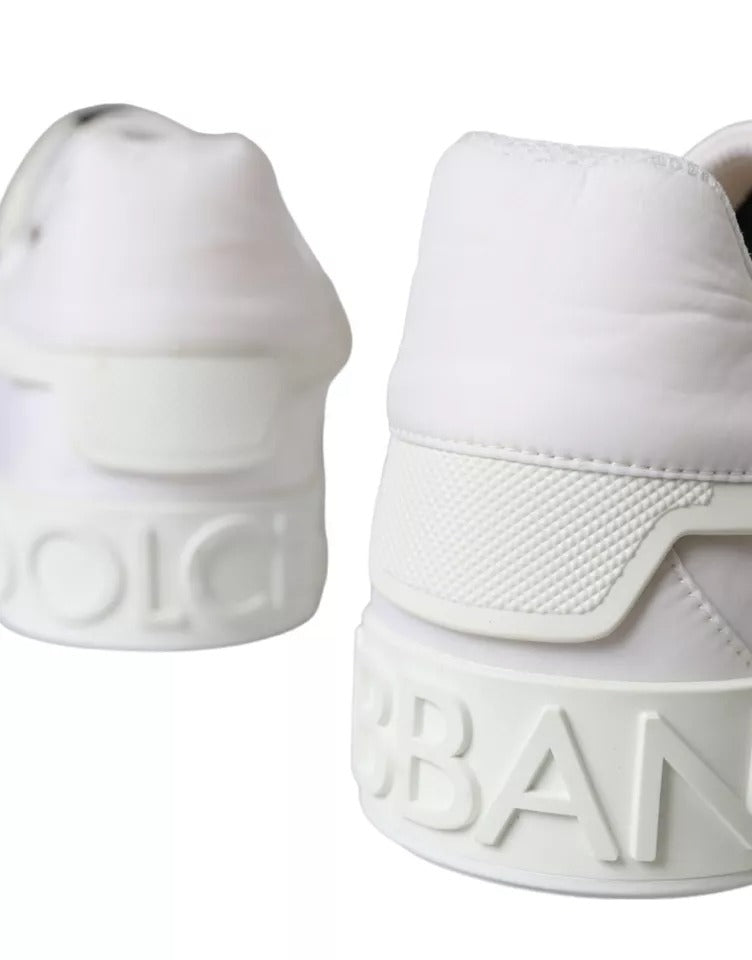 White Portofino Logo Low Top Trainers Sneakers Shoes - The Luxe Alliance