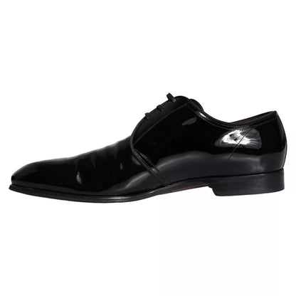 Black Patent Leather Derby Men Dress Shoes - The Luxe Alliance