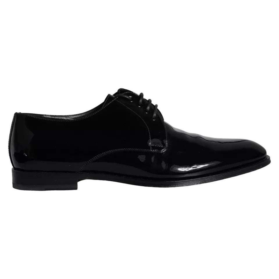 Black Calfskin Leather Derby Men Dress Shoes - The Luxe Alliance