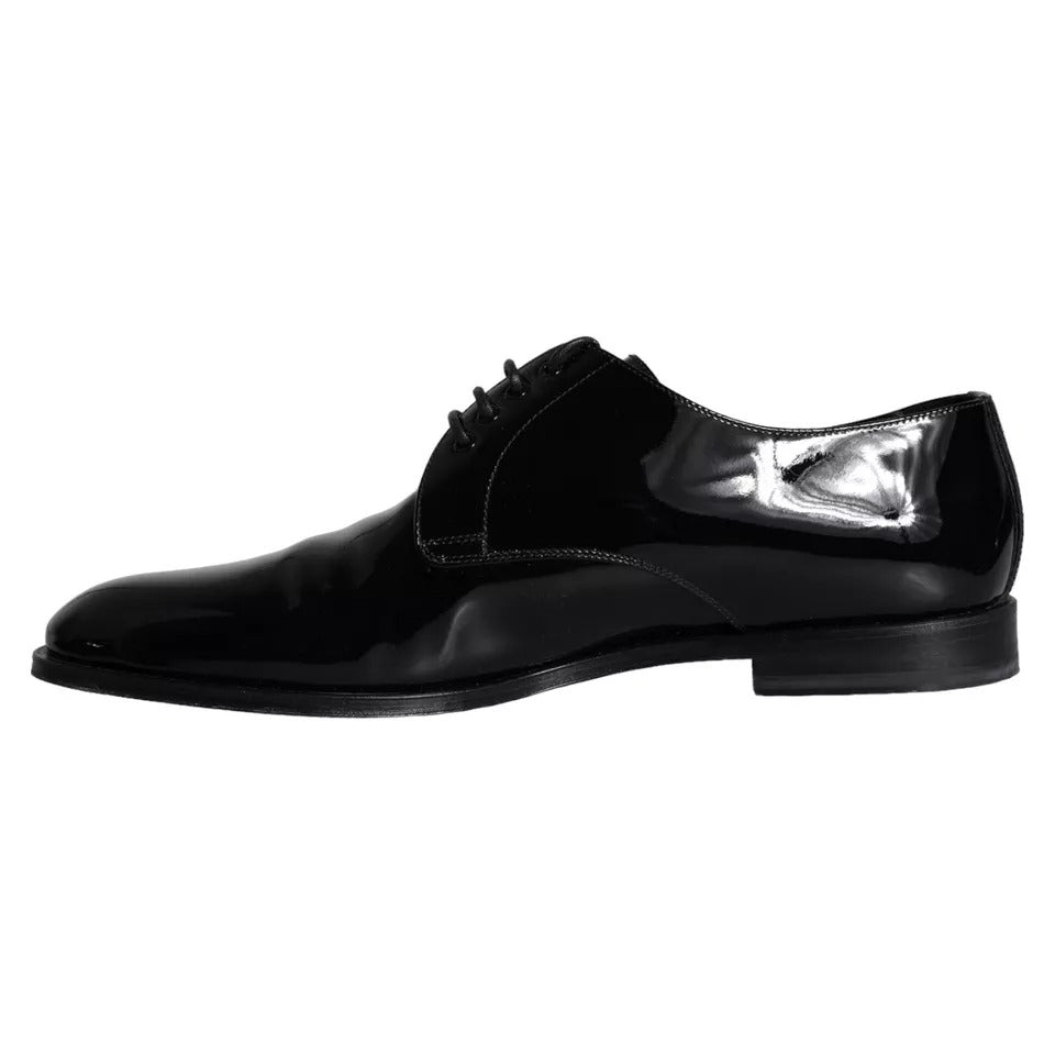 Black Calfskin Leather Derby Men Dress Shoes - The Luxe Alliance