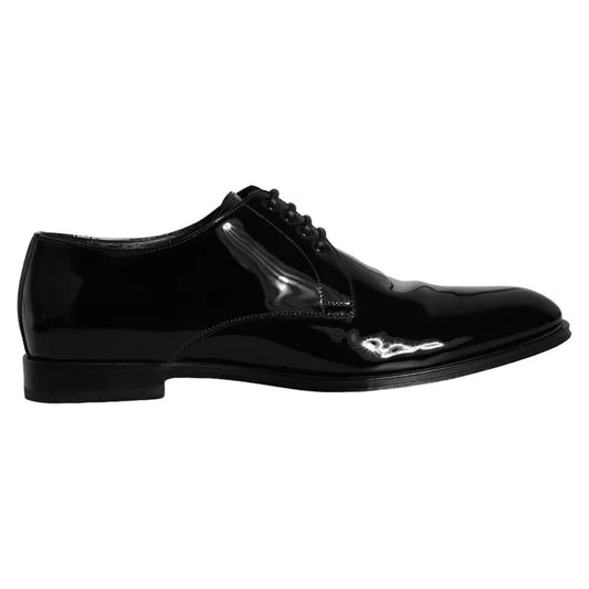 Black Calfskin Leather Derby Men Dress Shoes - The Luxe Alliance