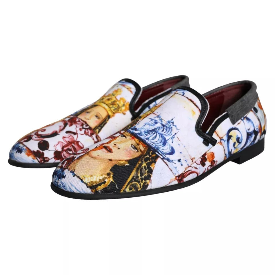 Multicolor Madonna Majolica Amalfi Men Loafers Shoes - The Luxe Alliance