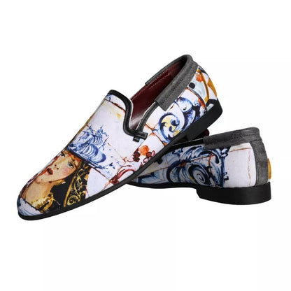 Multicolor Madonna Majolica Amalfi Men Loafers Shoes - The Luxe Alliance