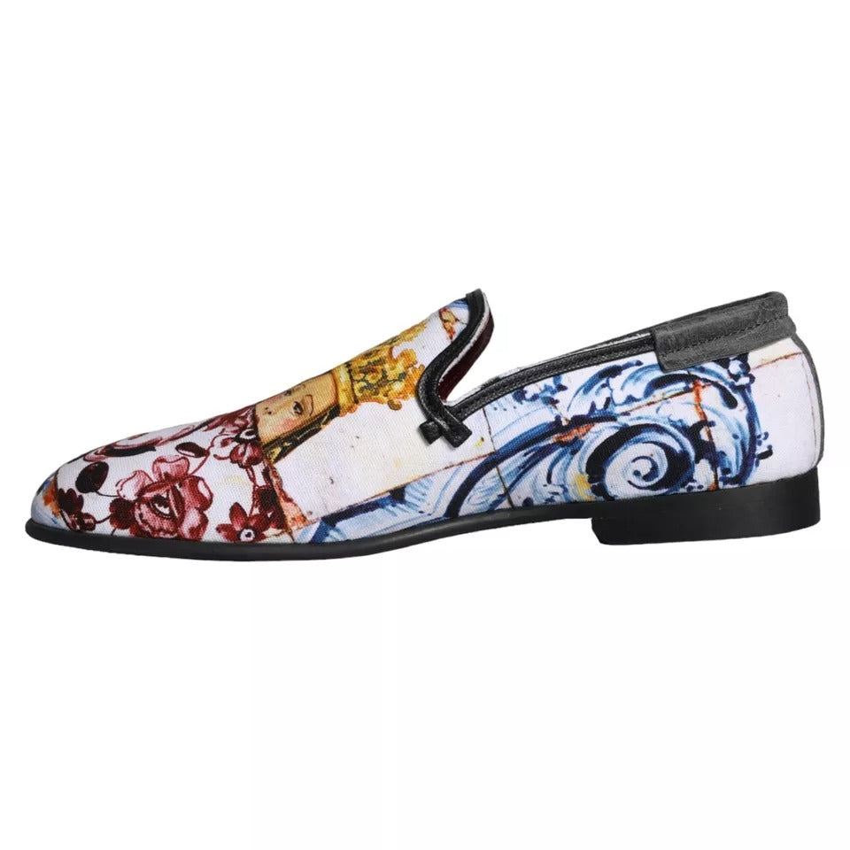 Multicolor Madonna Majolica Amalfi Men Loafers Shoes - The Luxe Alliance