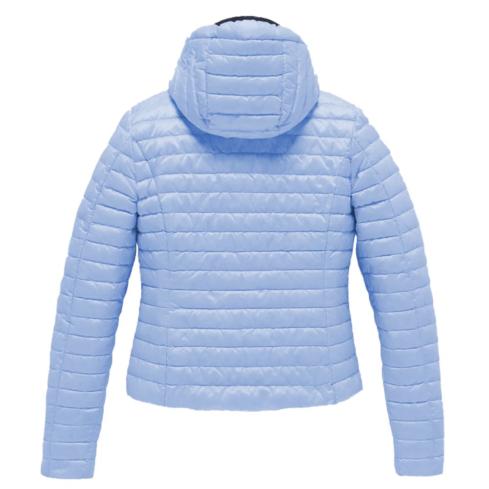 Light Blue Polyamide Jackets & Coat - The Luxe Alliance