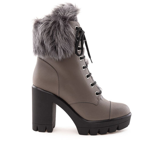  - Gray Eco Leather Boot