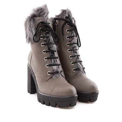  - Gray Eco Leather Boot