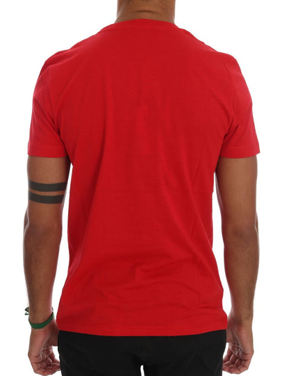  - Chic Red 'RIDERS' Motive Crewneck Tee