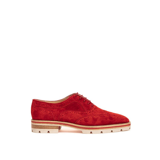  - Red Suede Flat Shoe