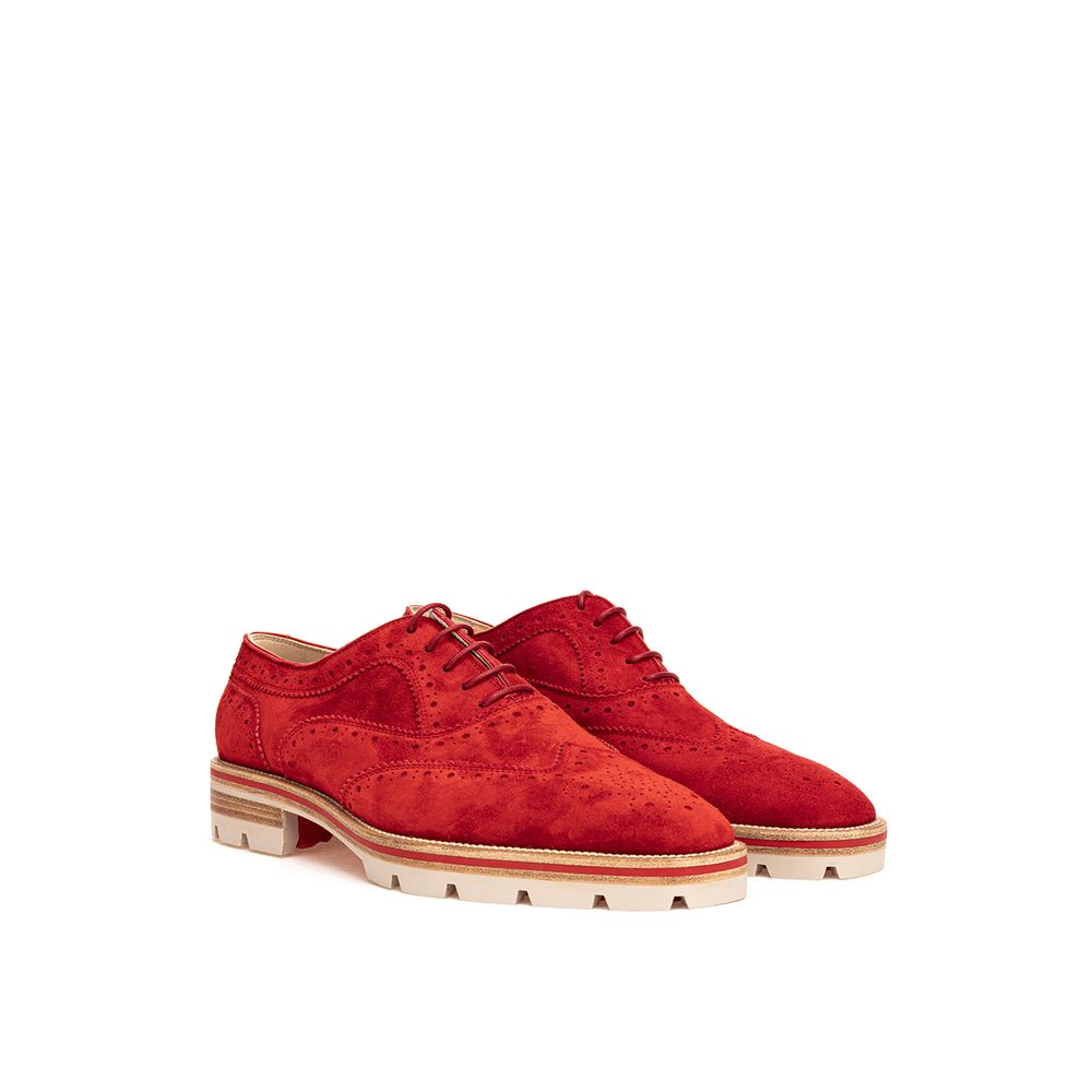  - Red Suede Flat Shoe