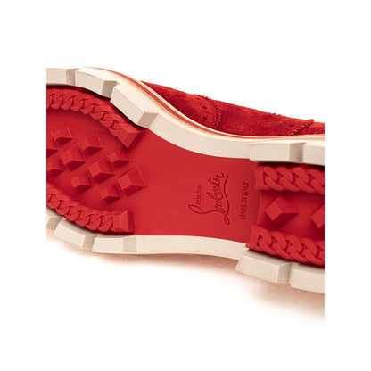  - Red Suede Flat Shoe