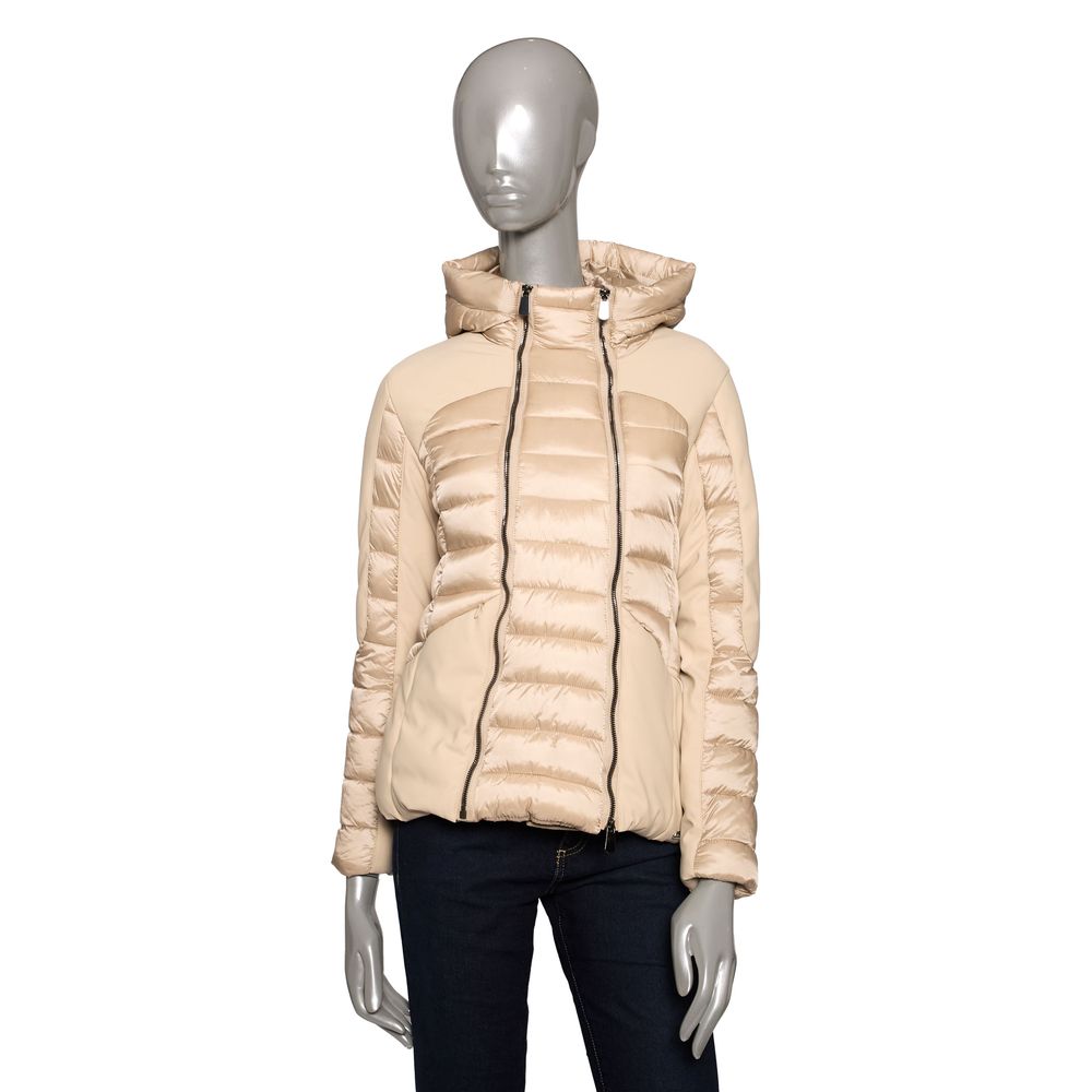 Beige Polyester Women Jacket - The Luxe Alliance