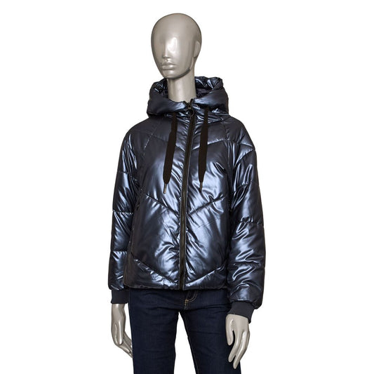 Blue Polyester Women Jacket - The Luxe Alliance