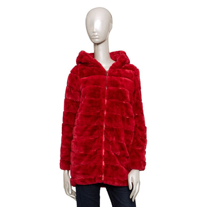 Red Polyester Women Jacket - The Luxe Alliance