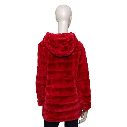 Red Polyester Women Jacket - The Luxe Alliance