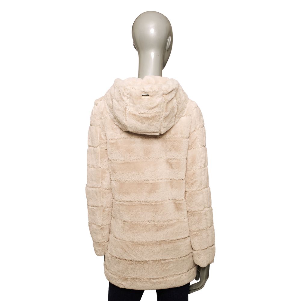 Beige Polyester Women Jacket - The Luxe Alliance