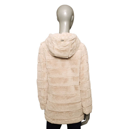 Beige Polyester Women Jacket - The Luxe Alliance