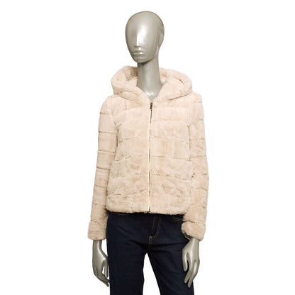 Beige Polyester Women Jacket - The Luxe Alliance