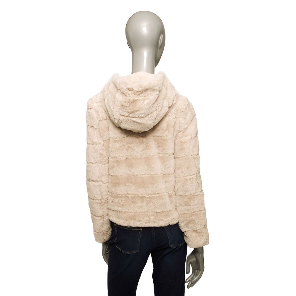 Beige Polyester Women Jacket - The Luxe Alliance